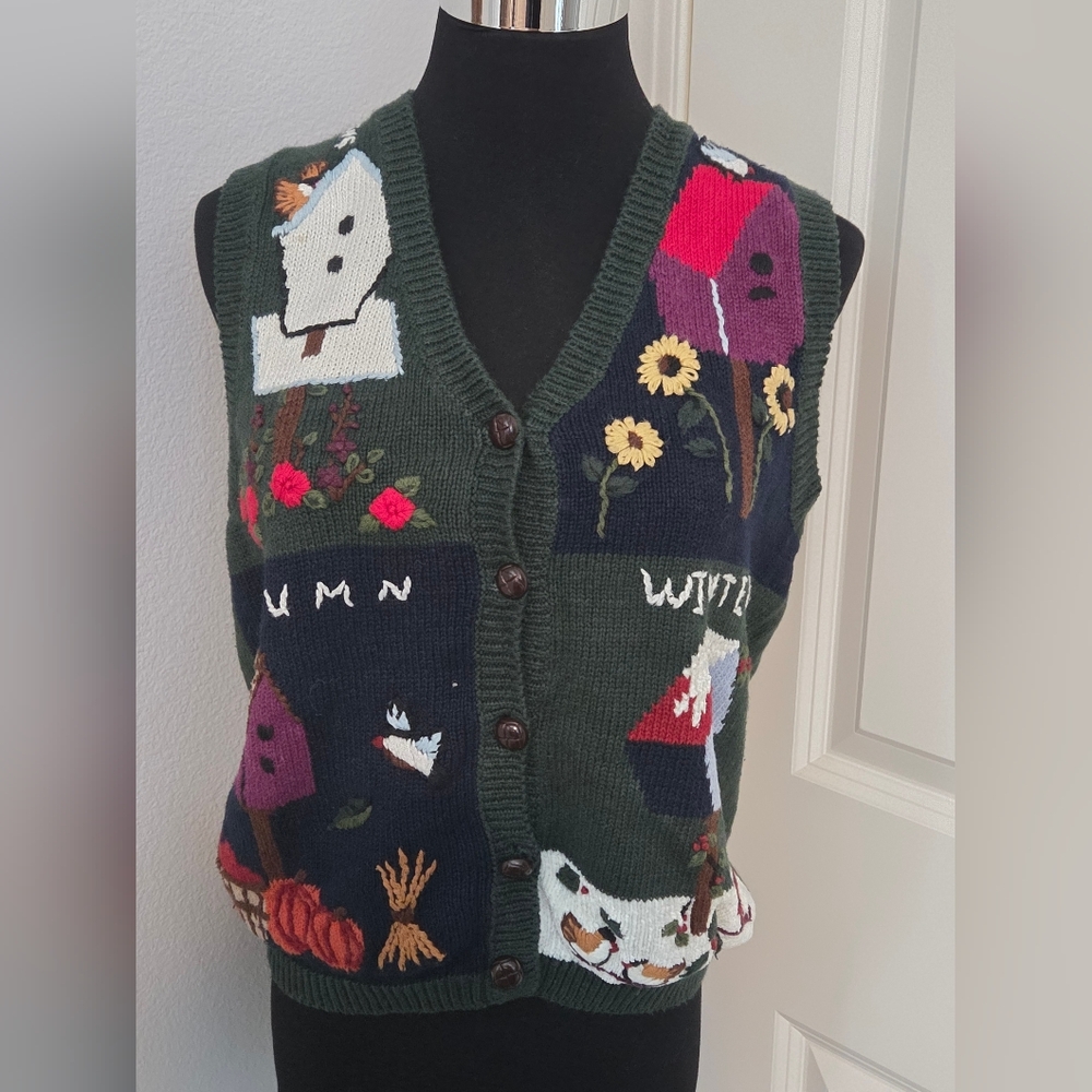 Vintage Four Seasons Sweater Vest Size M